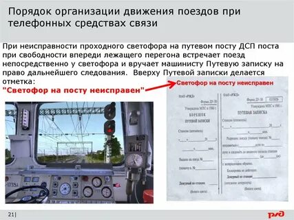 Действие при неисправности средств связи