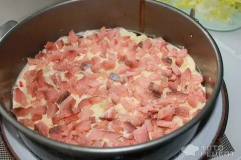 Салат из копченой горбуши холодного