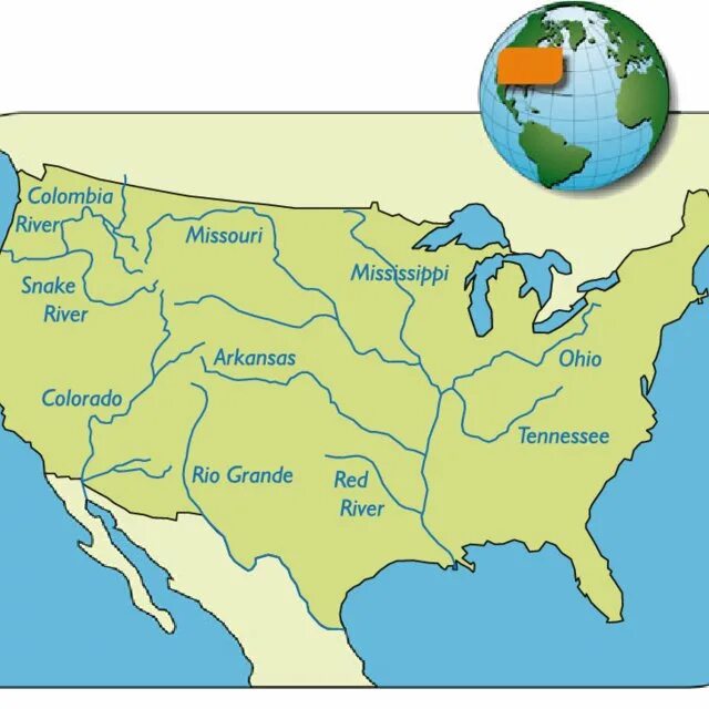 Река огайо бассейн какого океана. Колорадо Миссисипи Рио Гранде. Реки Миссисипи и Миссури на карте Америки. • Реки: Миссисипи, Миссури, Колорадо, Маккензи, Юкон;. Река Миссури на карте Северной Америки.
