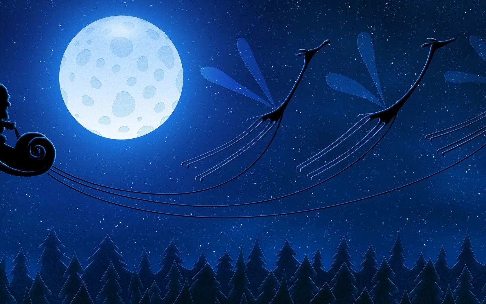 Полнолуние. Зима ночь луна. Лунная ночь. Солнечное лунное затмение затмение 2022 года. Санта на оленях в ночном небе.