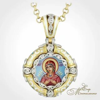 Семистрельная кулон золотой