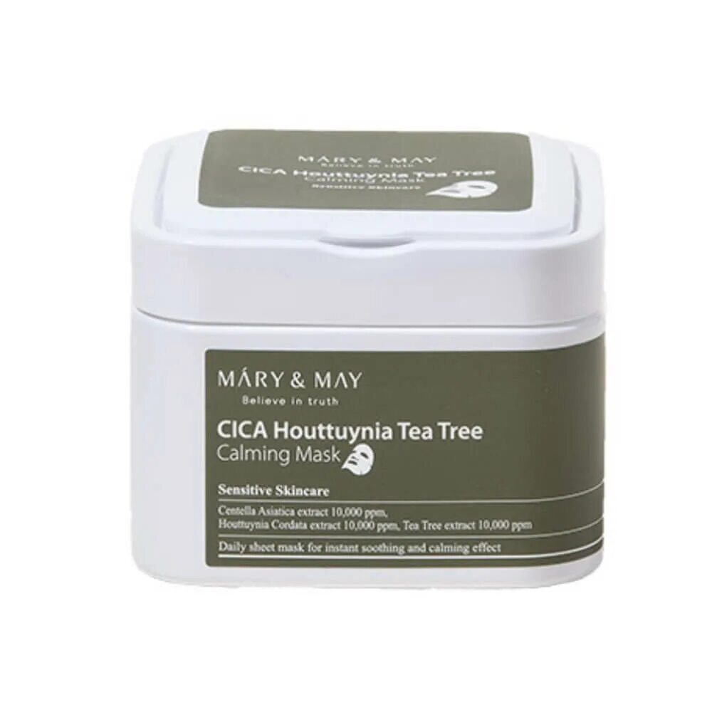 Mary&May cica Houttuynia Tea Tree Calming Mask 30ea. Mary&May cica Houttuynia Tea Tree Calming Mask набор тканевых масок успокаивающих. Mary May набор масок с центеллой. Маска Mary May cica. Маски 30 шт