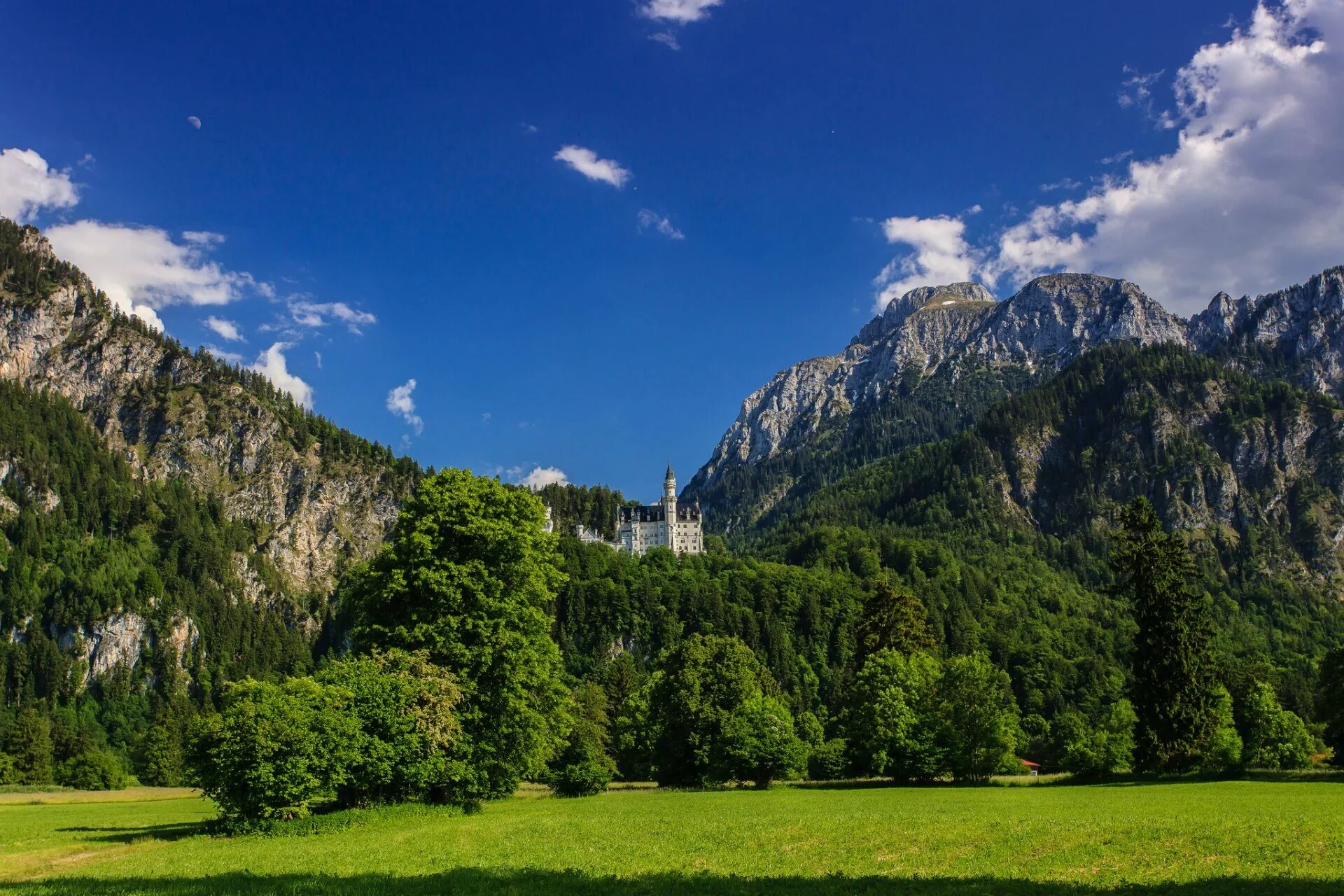 Природные особенности германии. Нойшванштайн Бавария. Германия Альпы Бавария. Нойшванштайн Альпы. Берхтесгаден Бавария Германия.