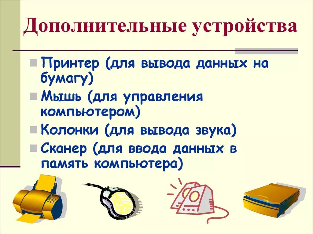 Дополнительные устройства информации. Дополнительные устройства. основные и дополнительные устройства компьютера. дополнительные устройства для управления компьютером. доп устройства вывода.