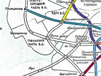 Горный институт на схеме
