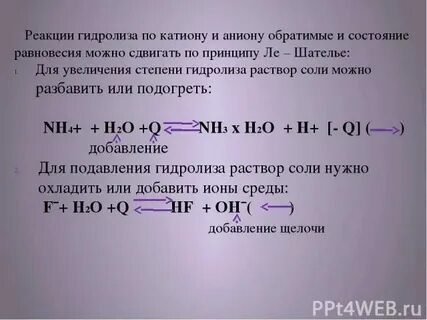 Гидролиз сульфита калия обратимая