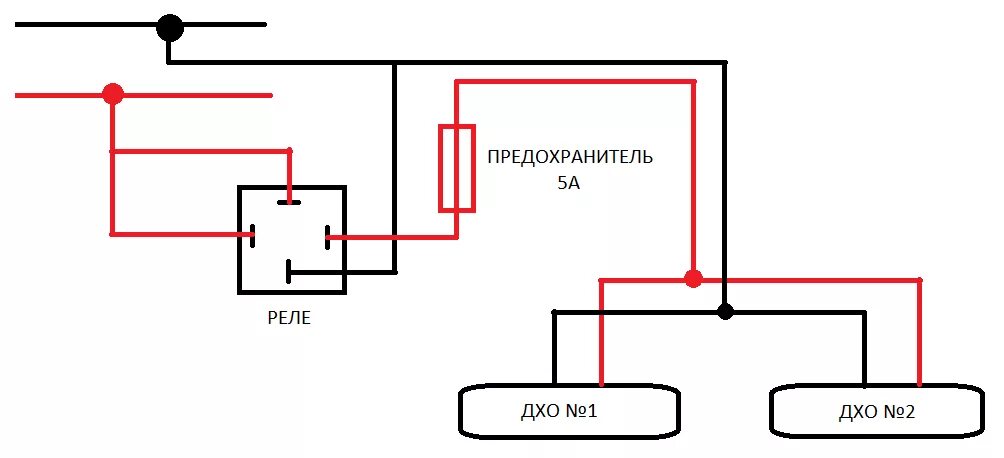Подключить дхо ваз. Схема подключения ходовых огней через реле на ВАЗ. Ходовые огни ВАЗ 2107 схема. Схема подключения дневных ходовых огней на ВАЗ 2106. Схема подключения ходовых огней на ВАЗ 2107.