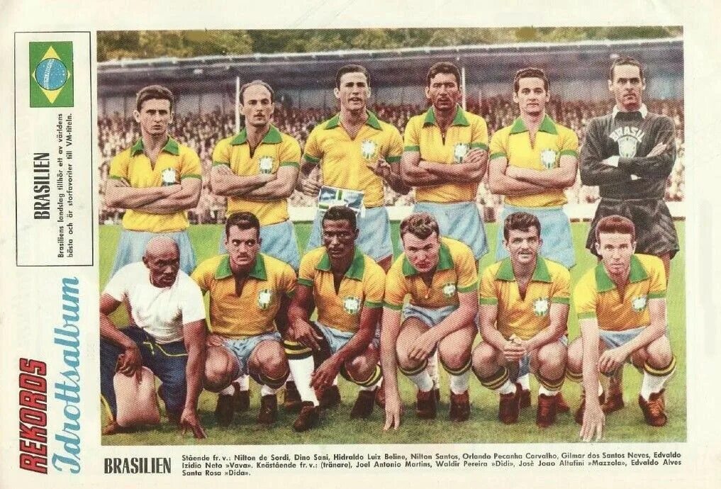 Чемпионат футбола 1958 года. Фото сборной Бразилии 1958. Сборная Бразилии 1958 фото. Бразилия Швеция 1958 Пеле. Фото команды Бразилии 1958 года.