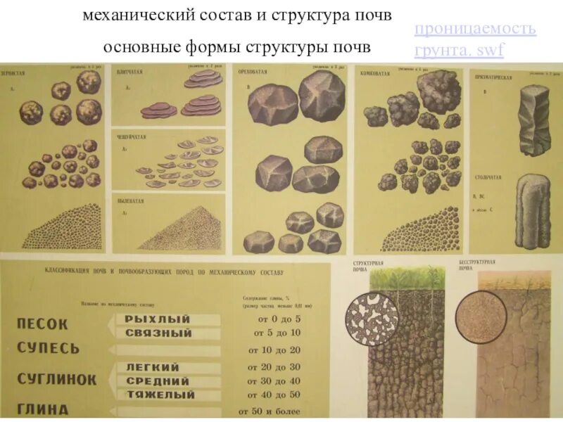 Различие почв бесструктурные. Кубовидная структура почвы. Комковато-зернистая структура почвы. Плитчатая структура почвы. Плитовидная структура почвы.