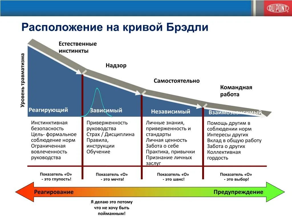 Уровень охраны 1. Кривая Дюпона Брэдли. Кривая Брэдли культура безопасности. Шкала Брэдли культура безопасности. Диаграмма Брэдли охрана труда.