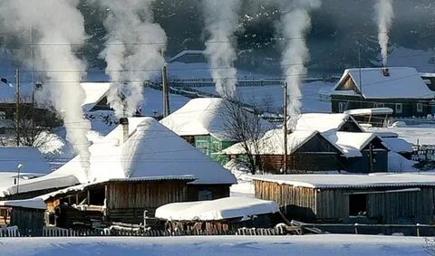 Дым из трубы в мороз
