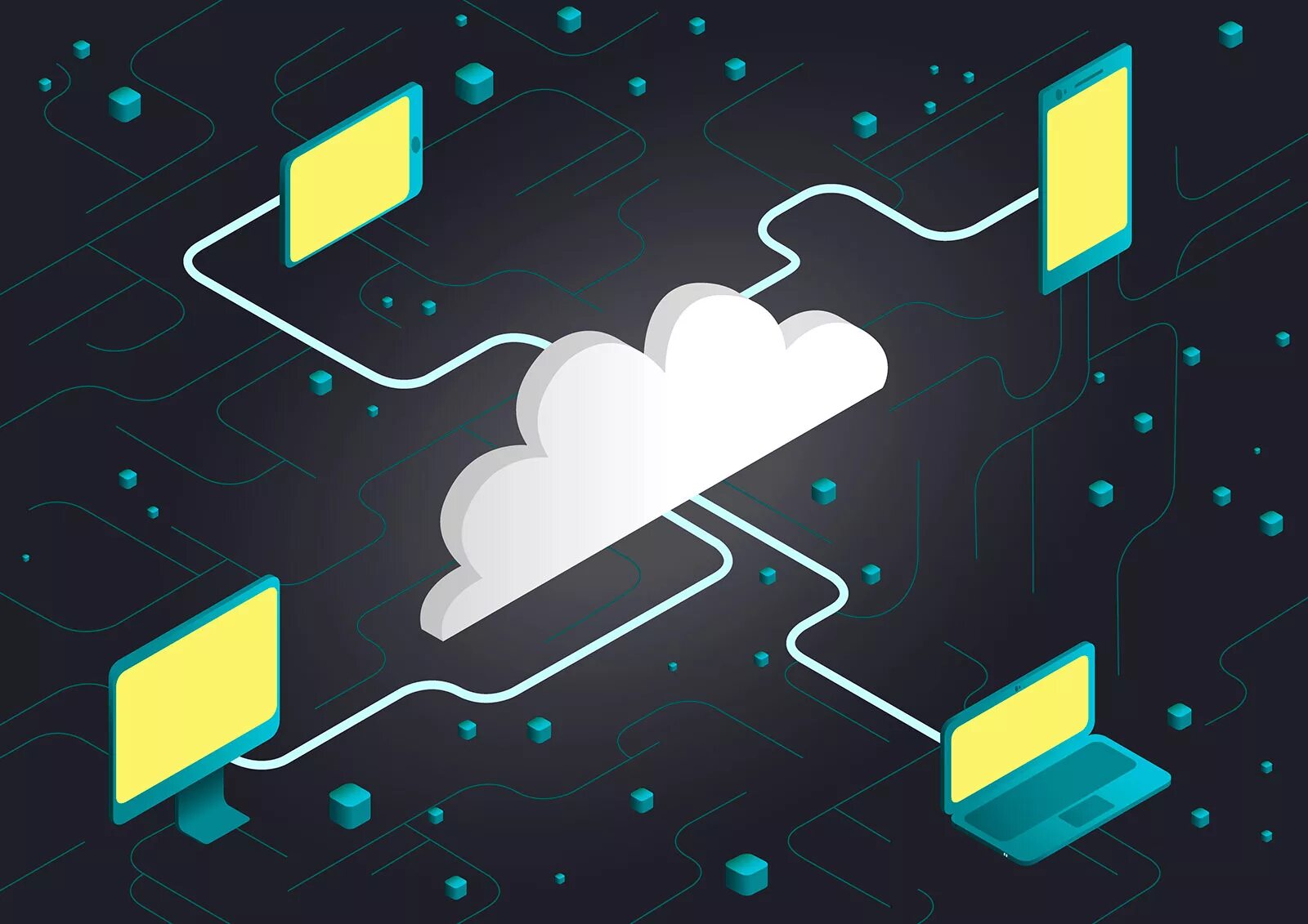 Разработка интернет платформы. Интернет платформа. iot иллюстрация. облако интернет. онлайн платформа дизайн.