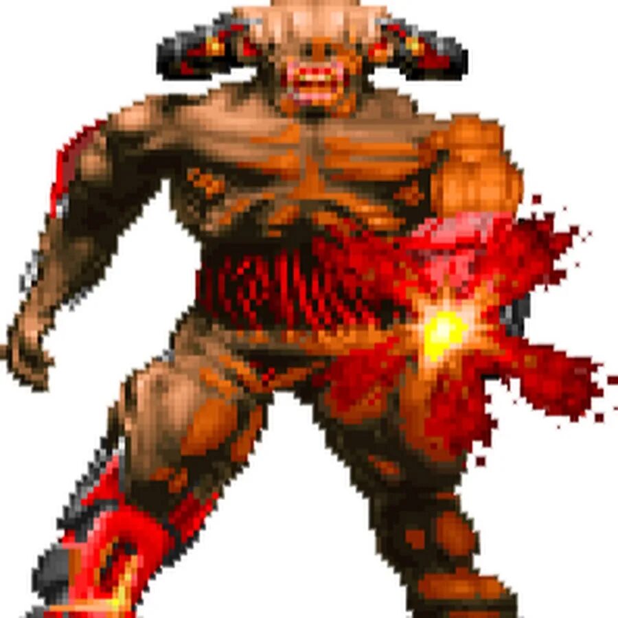 Doom cyberdemon. Какодемон doom 1 пиксельный.