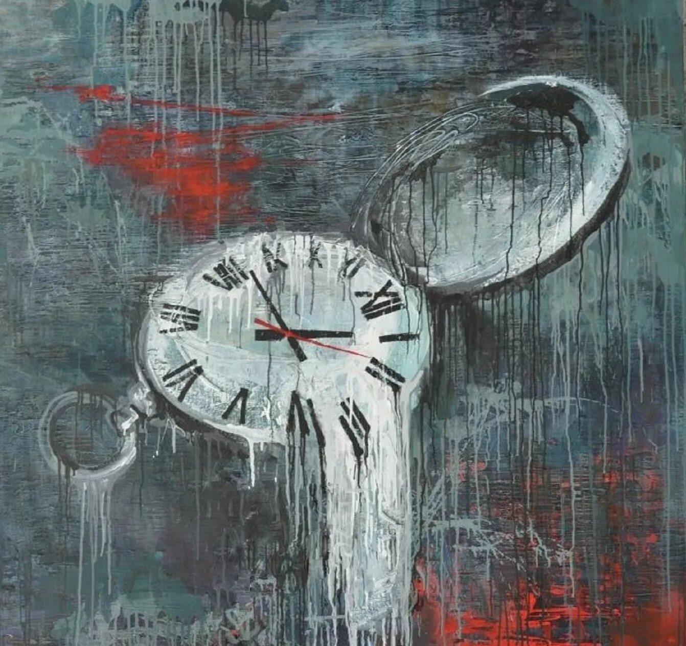 Часы в живописи. Часы в абстрактной живописи. Абстрактные картины с часами. Часы картины художников.