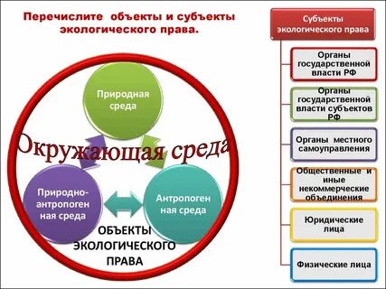Объекты и субъекты экологического