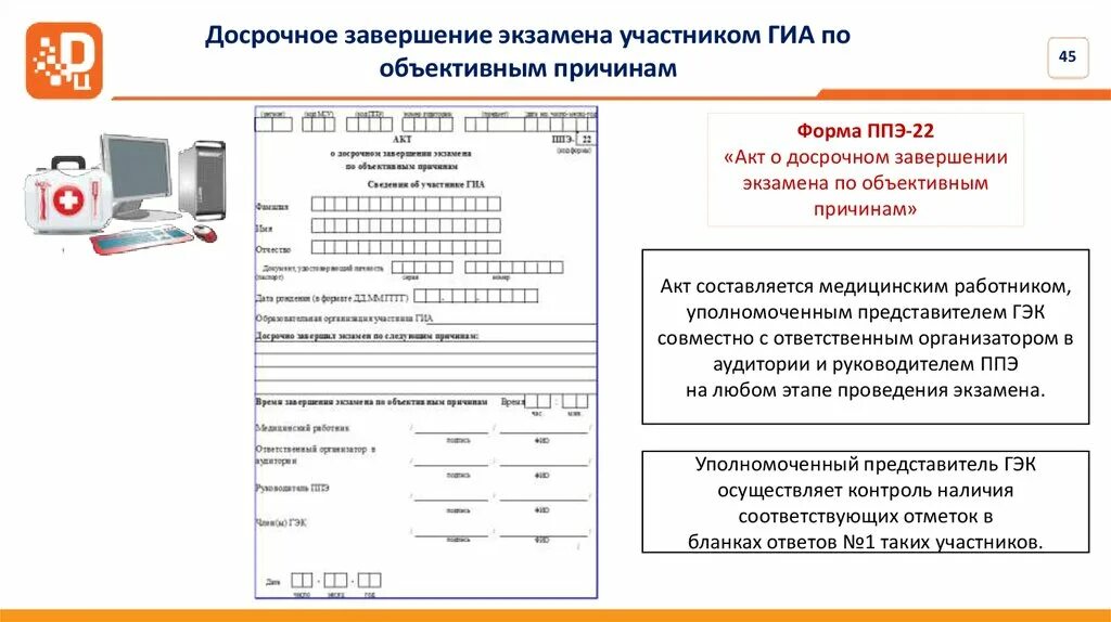 ППЭ-22 «акт о досрочном завершении экзамена по объективным причинам». Форма ППЭ 22. Форма ППЭ 22 акт о досрочном завершении экзамена. Бланки ответов участников ГИА В ППЭ. Когда осуществляется допуск участников гиа