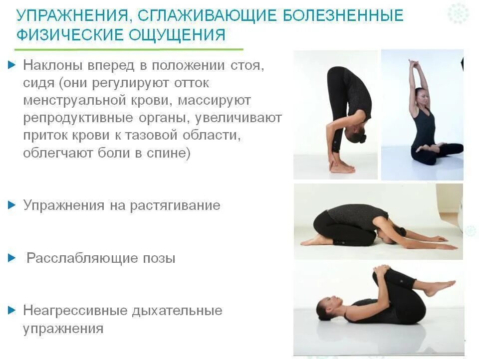 Что надо делать при месячных. Упражнения от болезненных месячных. гимнастика при болезненных месячных. гимнастика при больных месячных. упражнения от менструальной боли.