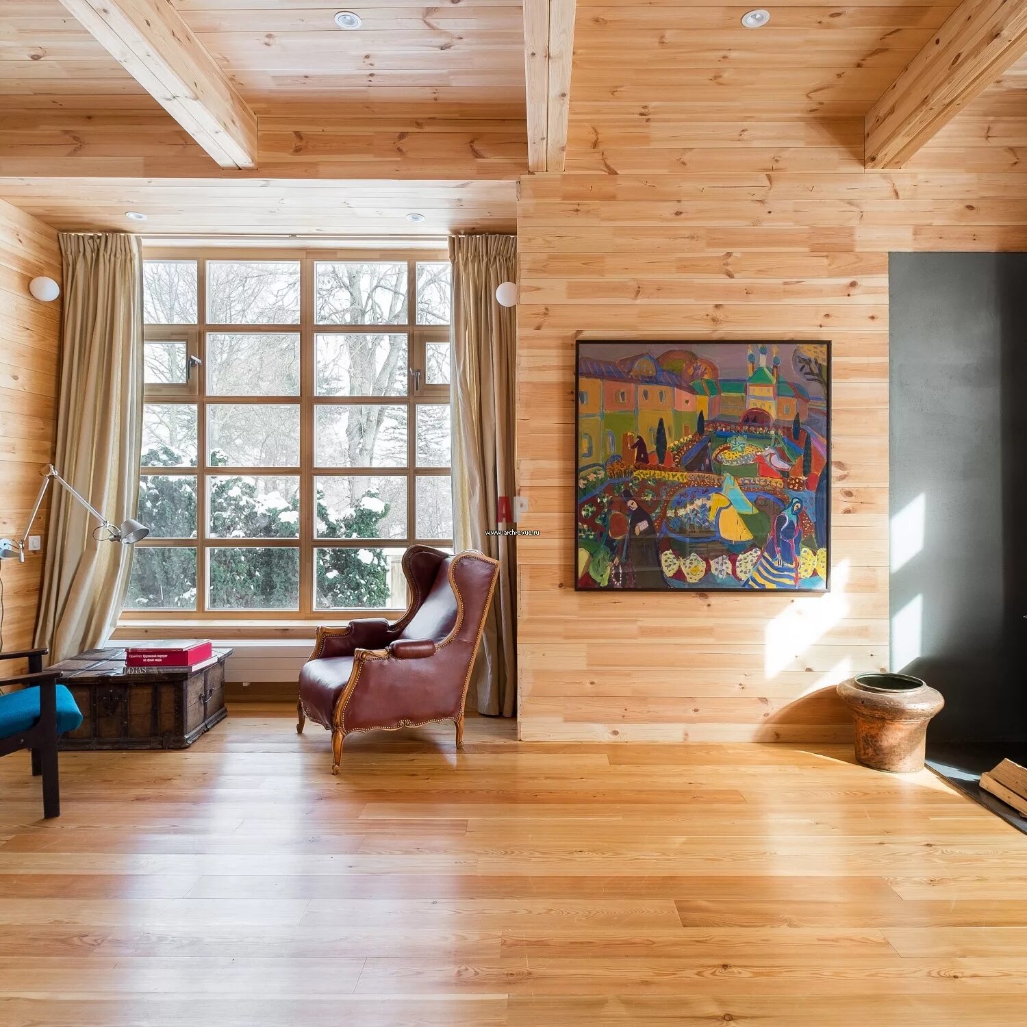 The Small House - 750sf one-room cabin. One room cabin, Wood interior design, Sm