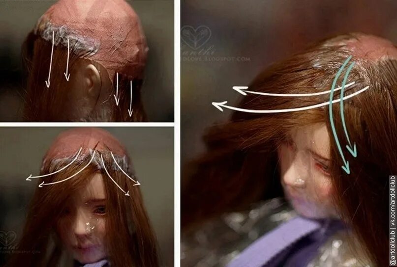 Как восстановить волосы кукле. Парик для куклы БЖД пробор. Прическа из трессов кукле. Пришить волосы текстильной кукле. Волосы для куклы из парика.