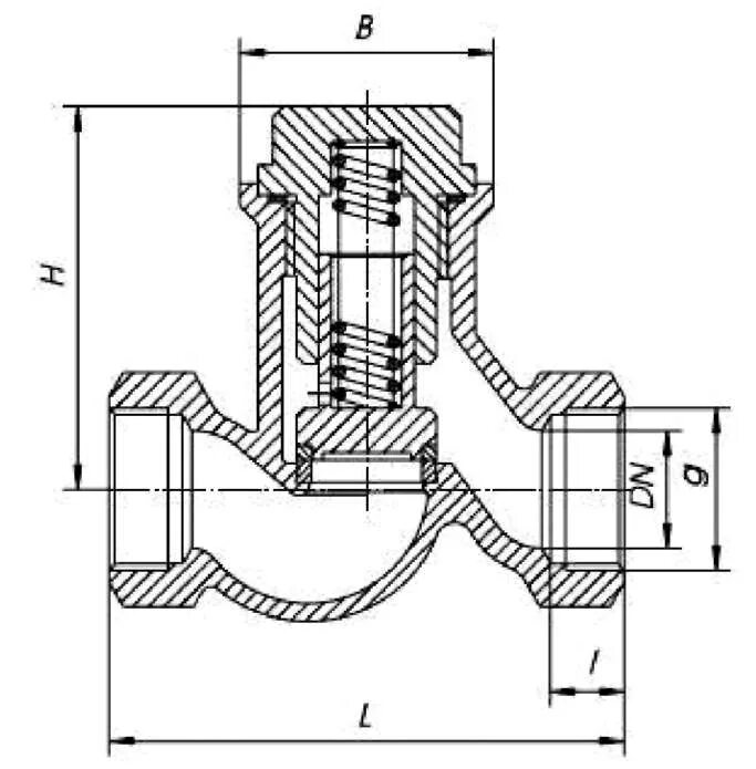 Клапан обратный чертеж