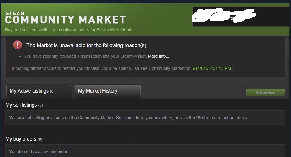 Item has been sold. Комьюнити бан стим. Steam community Market. Рынок стим. Рефанд стим.