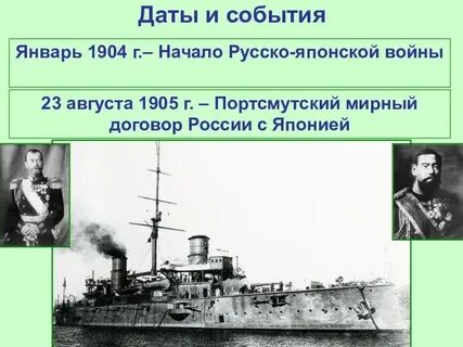 Дата русско японской