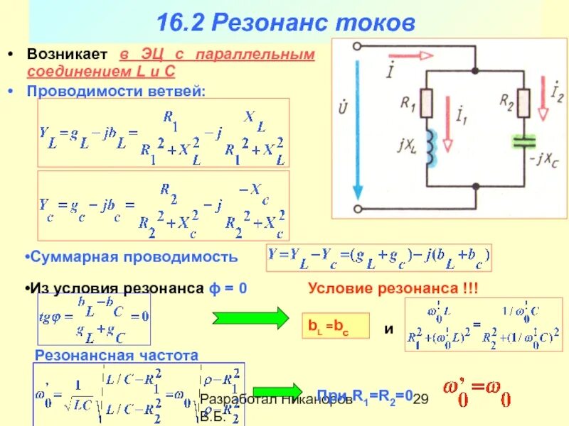 Резонансом токов параллельным резонансом. Резонансом токов параллельным резонансом