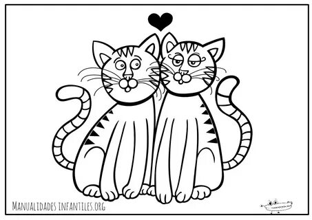 2 кошки рисунки
