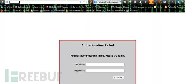 Failed invalid authentication