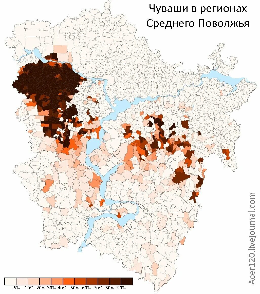 Чуваши территория проживания