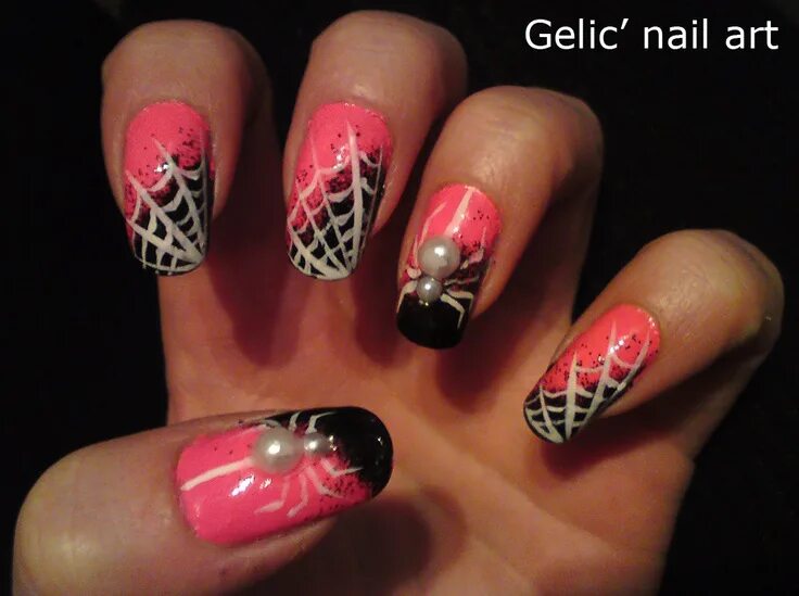 Маникюр с рисунком паутины маникюр с рисунком пауков 2018 Nails, Nail designs, Nail pictures