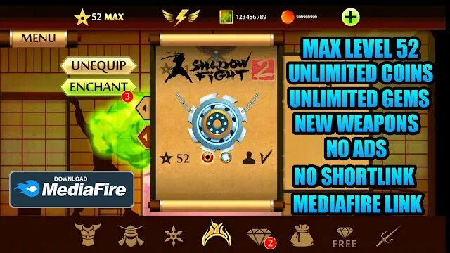 Shadow Fight 2 на уровень 99. Shadow Fight 2 99 Level. Зачарования шадов файт 2. Шедоу файт мод уровень 2 на 52 уровень и деньги.