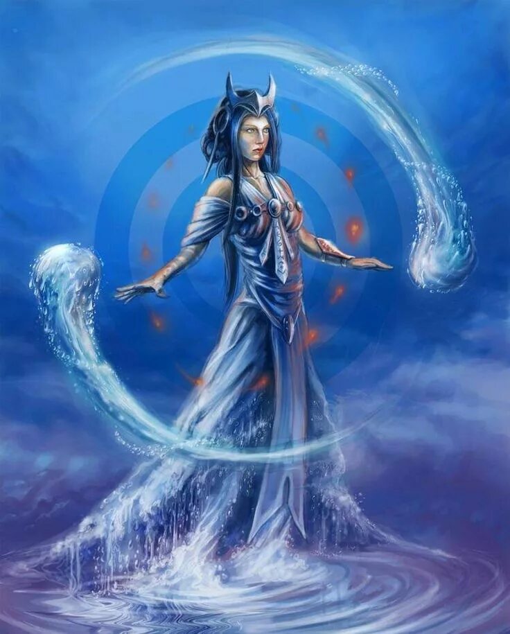 Богиня воды Элементаль. Ажам богиня стихий. Маг воды. Девушка маг воды.