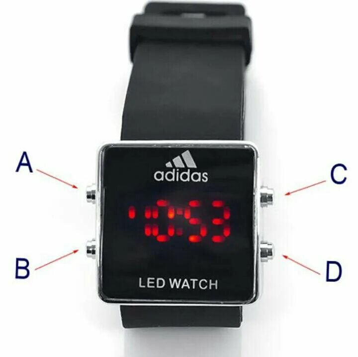 Как перевести наручные часы. Часы adidas Stainless Steel back. Adidas led watch Stainless Steel back. Адидас лед вотч часы. Часы led 3517 Stainless Steel.