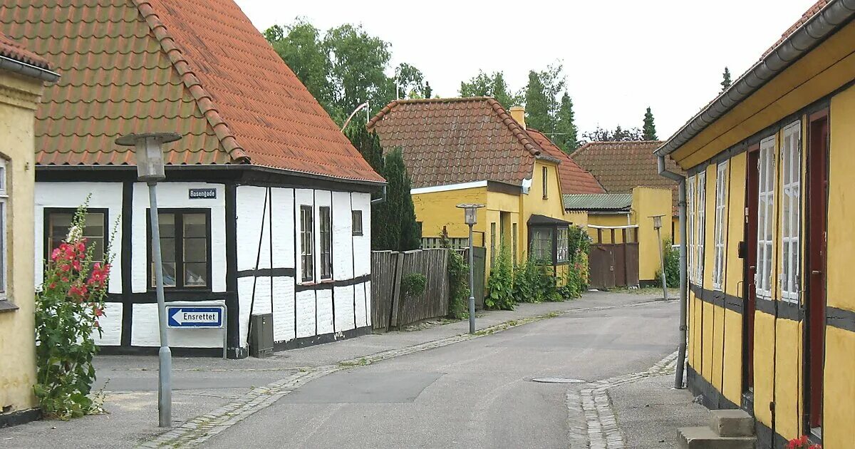 Город в дании 3. Maribo город. старые дома дании.