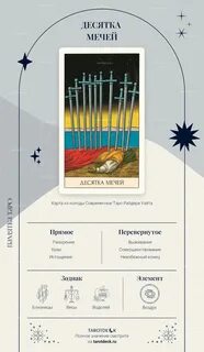 10 мечей с другими картами таро