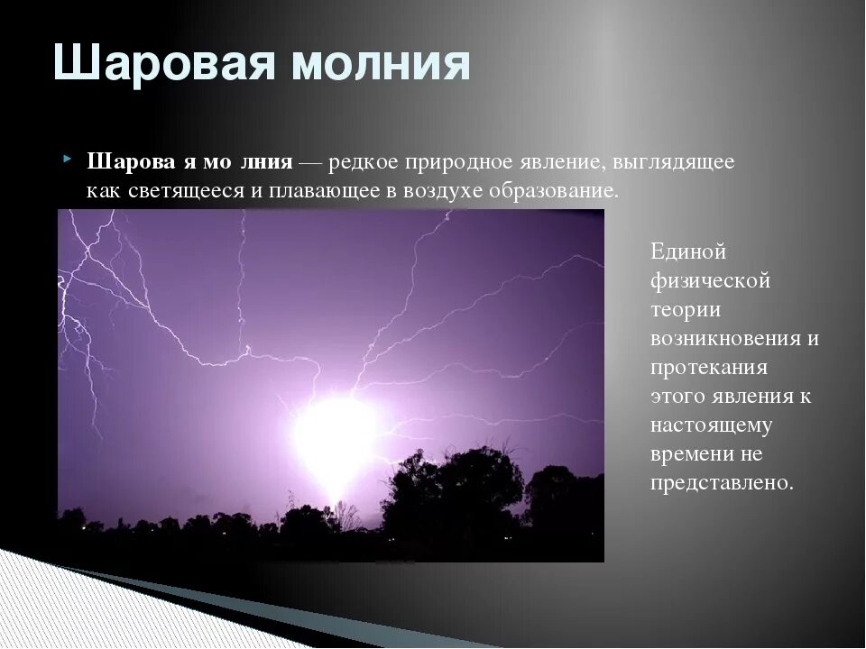 Информация о любом незнакомом атмосферном явлении