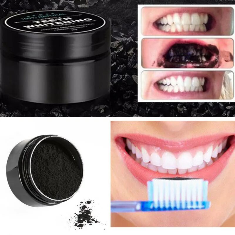 Bamboo Charcoal Deep зубная паста. Teeth Whitening порошок. Отбеливание зубов углем. Чёрный уголь для зубов.