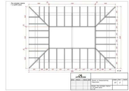 Стропильная кровля чертеж