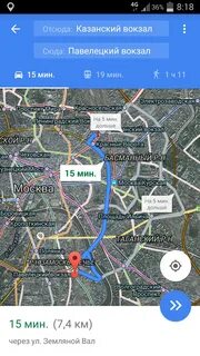Расстояние от павелецкого до ярославского