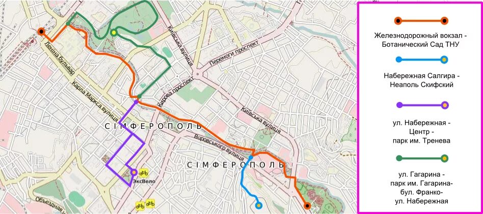Велосипедные маршруты Симферополь. Веломаршруты Симферополь. Вокзал Симферополь схема. Схема Симферопольского вокзала.