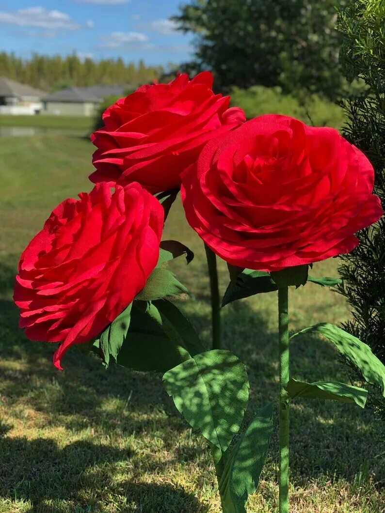 Giant Paper Rose Alice in Wonderland Flower Decor Wedding Etsy Giant paper roses