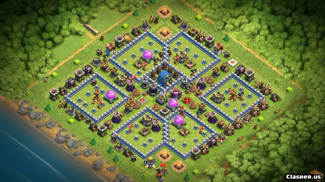 13 тх clash of clans. Th 12 Base. Clash of Clans th12 атаки кв.