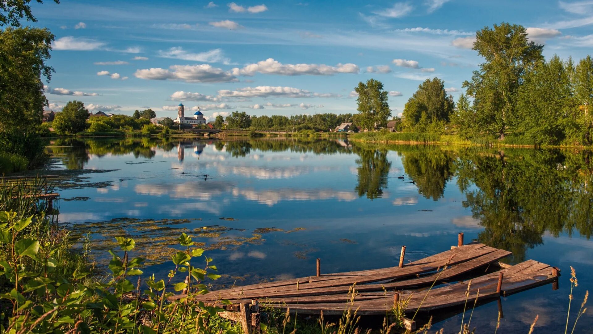 Досках пейзаж