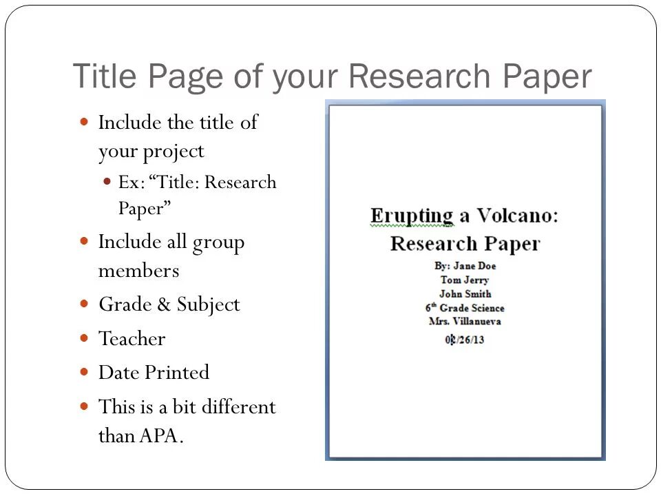 Title Page. Title Page of research paper. Titul Page. Research title.