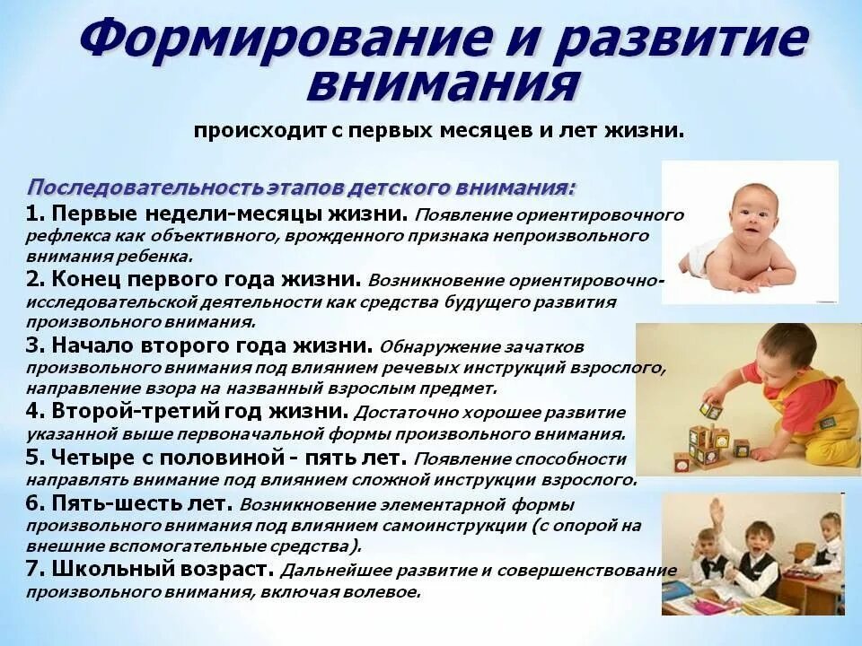 Формирование внимания. Этапы развития внимания. Формирование и развитие внимания. Формирование и развитие внимания психология.