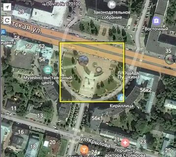 Площадь пушкина карта