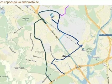 Расстояние между химками