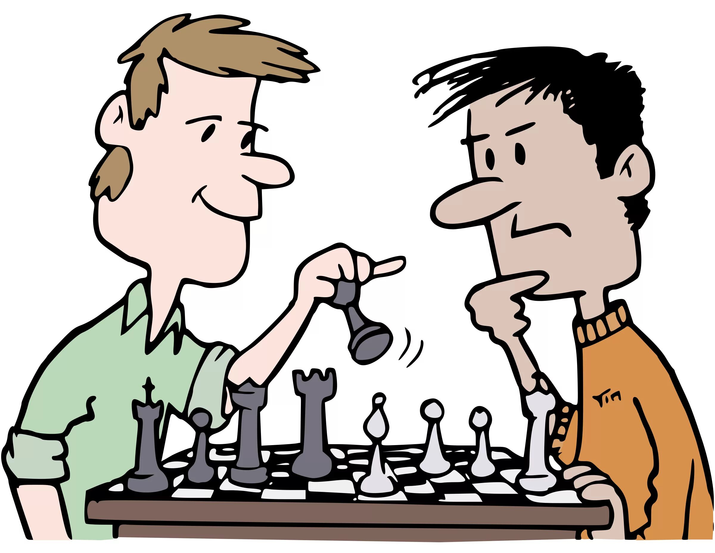 They are playing chess