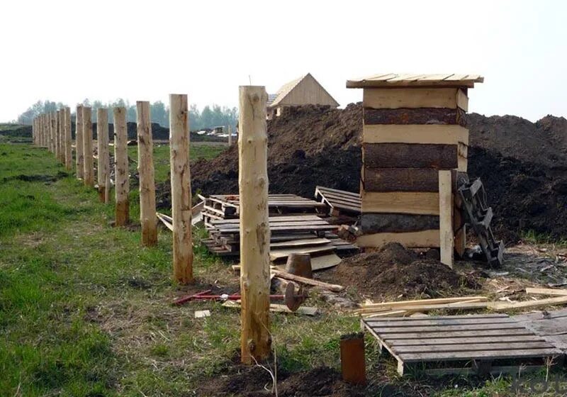 Бревна в землю